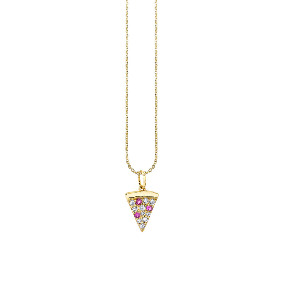 Gold & Diamond Large Pizza Slice Charm - Sydney Evan Fine Jewelry