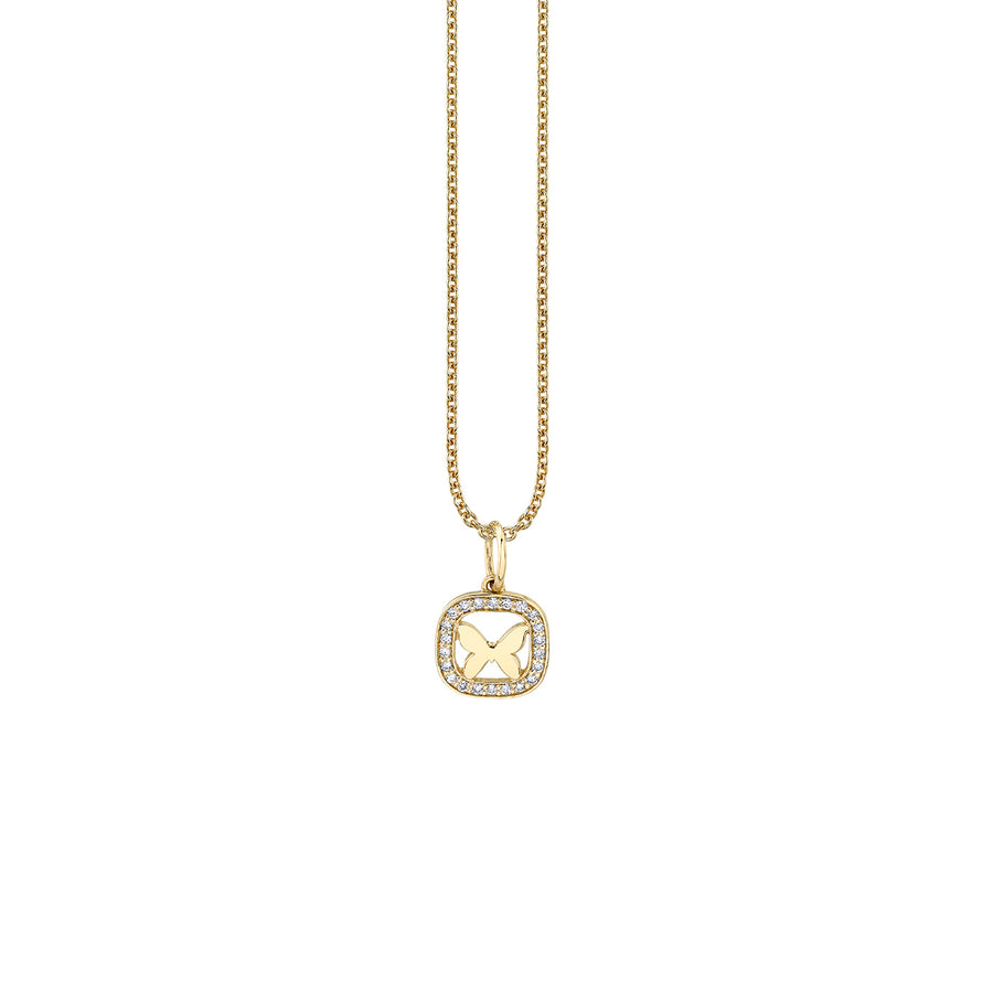 Gold & Diamond Butterfly Open Icon Charm - Sydney Evan Fine Jewelry