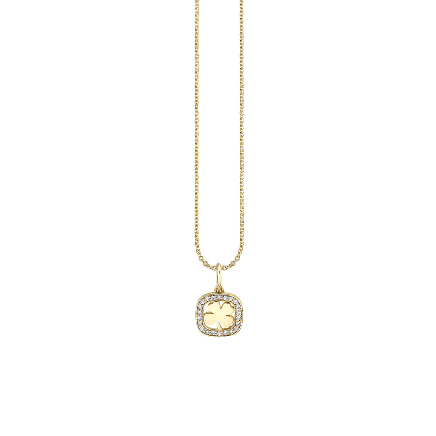Gold & Diamond Clover Open Icon Charm - Sydney Evan Fine Jewelry