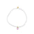 Kids Collection Gold & Enamel Heart on White Rice Pearl