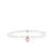 Kids Collection Gold & Enamel Heart on White Rice Pearl