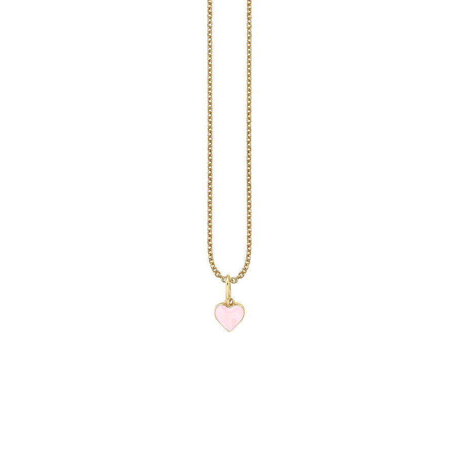 Kids Collection Gold & Enamel Mini Heart Charm Necklace - Sydney Evan Fine Jewelry