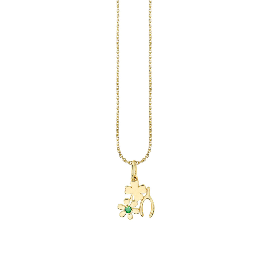 Gold & Gemstone Lucky Wish Charm - Sydney Evan Fine Jewelry
