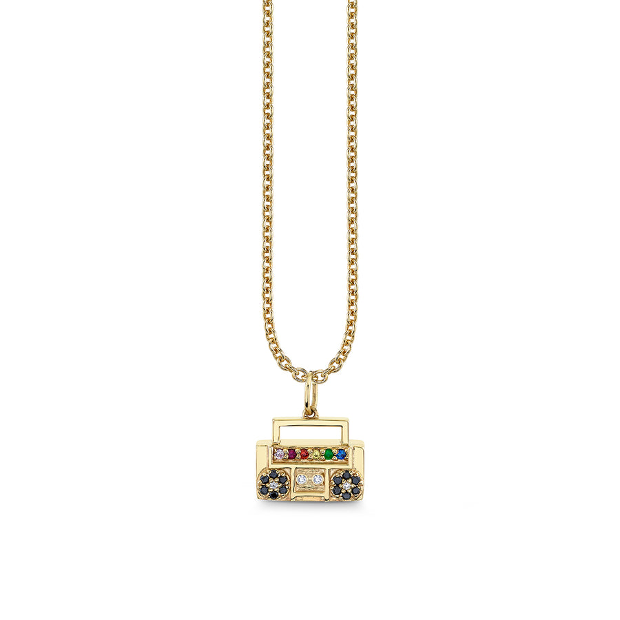 Gold & Diamond Boombox Charm - Sydney Evan Fine Jewelry