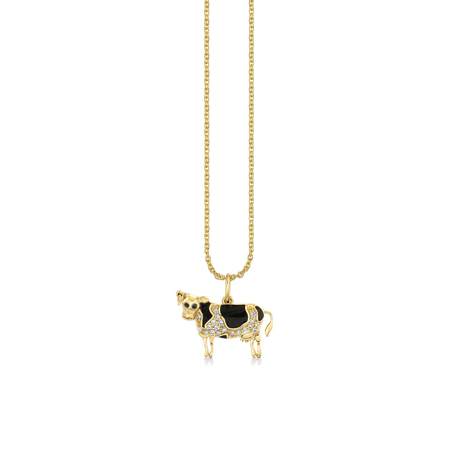 Gold & Diamond Bessie Cow Charm - Sydney Evan Fine Jewelry