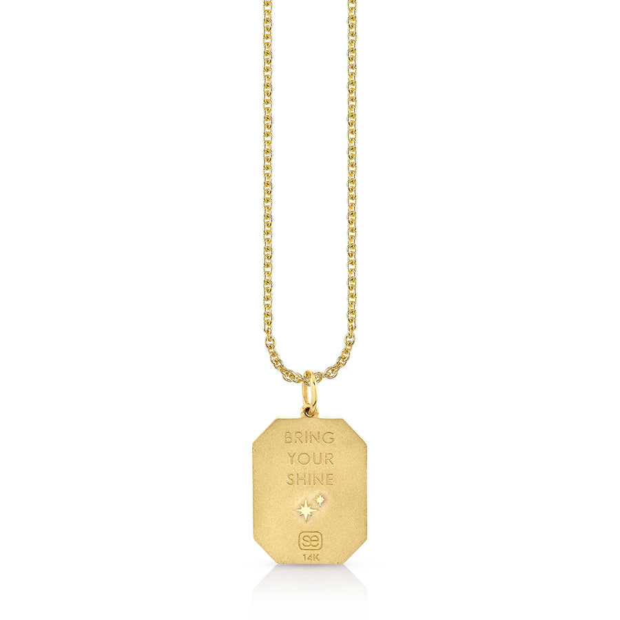 Gold & Diamond Rectangular Tricon Charm - Sydney Evan Fine Jewelry