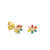 Gold & Rainbow Marquise Eye Flower Stud