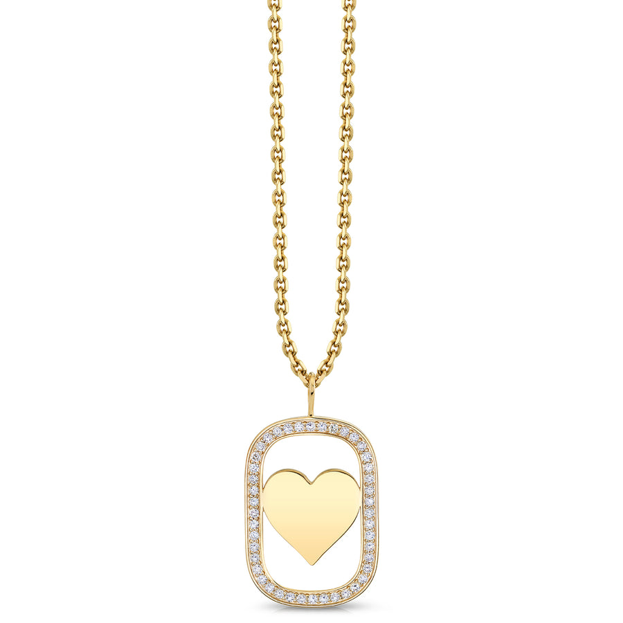 Gold & Diamond Large Heart Open Icon Charm - Sydney Evan Fine Jewelry