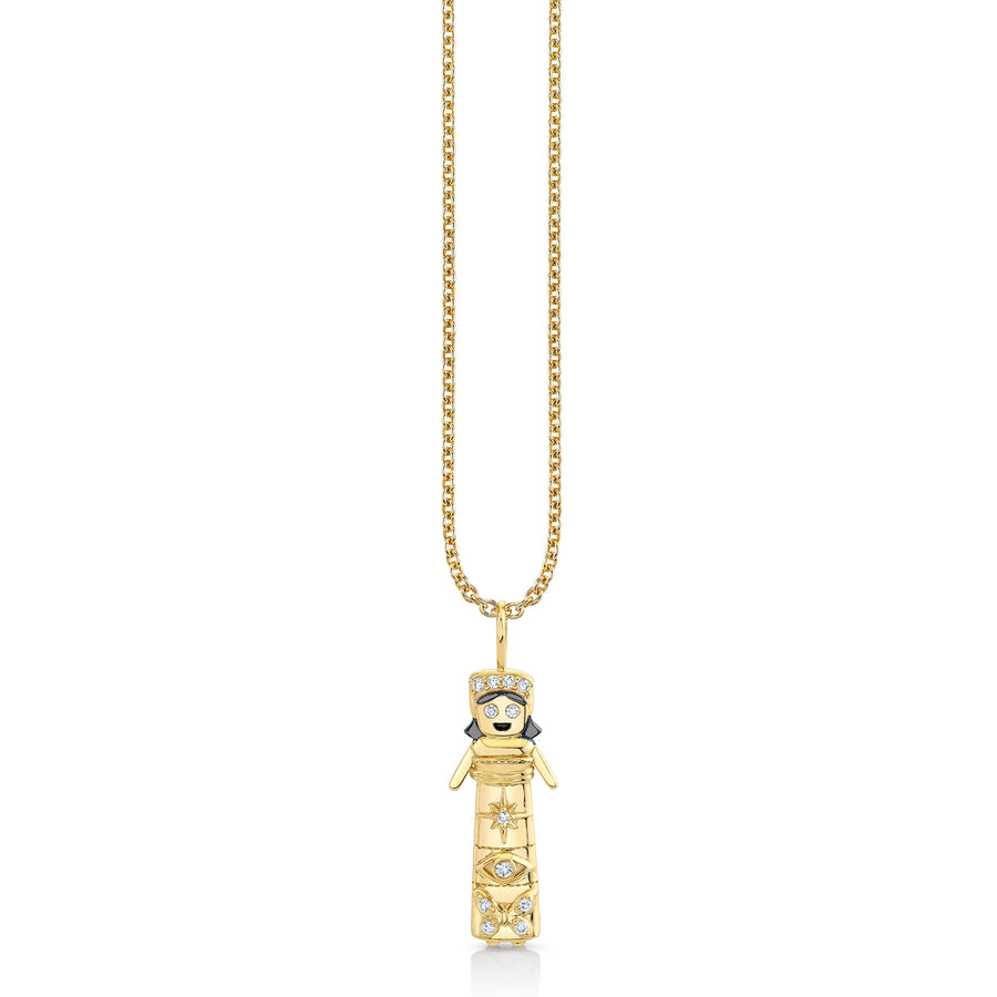 Gold & Diamond Large Rosanna Doll Charm - Sydney Evan Fine Jewelry