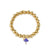 Gold & Diamond Celestial Mushroom on Gold Beads