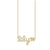 Gold & Diamond Custom Script Elephant Icon Necklace