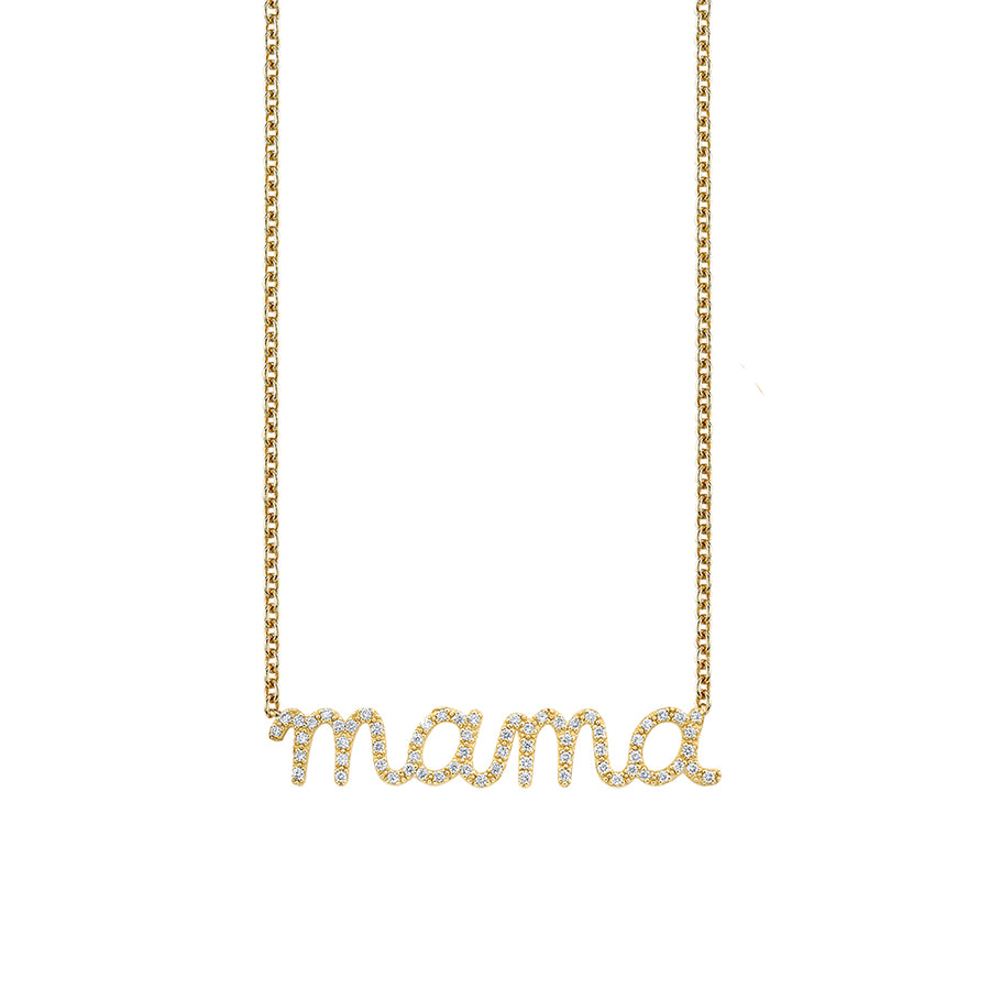 Gold & Diamond Large Mama Necklace - Sydney Evan Fine Jewelry