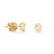 Gold Plated Sterling Silver Clover Stud Earrings