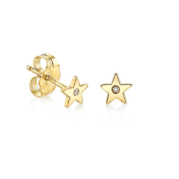 Gold Plated Sterling Silver Star Stud Earrings - Sydney Evan Fine Jewelry