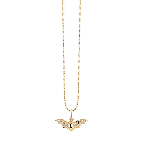 Gold & Diamond Small Bat Charm - Sydney Evan Fine Jewelry