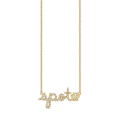 Custom Script Necklace Ideas Shop Sydney Evan 14k Gold Diamond