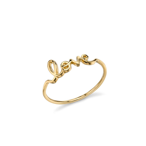 14k Gold Script Rings - Sydney Evan