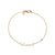 Gold Plated Sterling Silver Blessed Bracelet with Bezel-Set Diamond