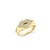 Gold & Diamond Lips Signet Ring