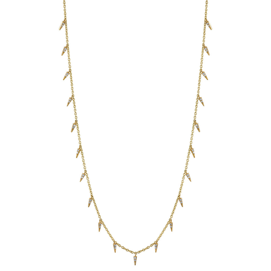 Gold & Diamond Fringe Drop Necklace - Sydney Evan Fine Jewelry