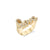 Gold & Diamond Love Script Block Signet Ring