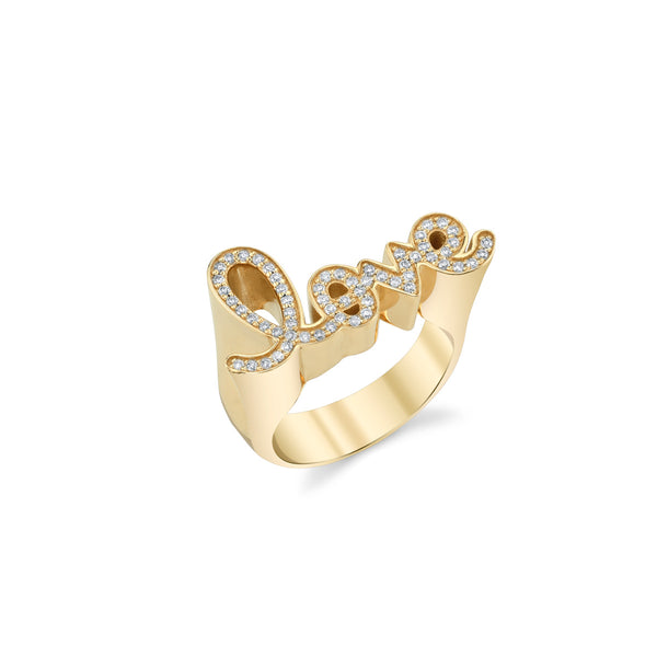 The love infinity diamond gold ring For Her