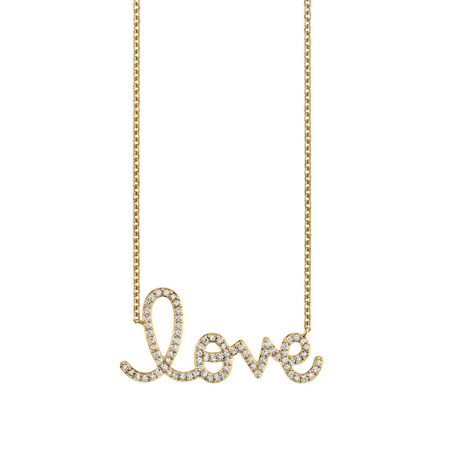 Gold & Diamond Extra Large Love Necklace - Sydney Evan Fine Jewelry
