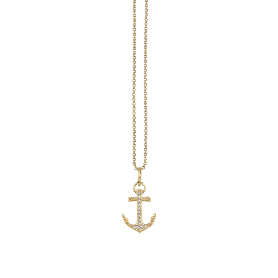 Gold & Diamond Anchor Charm - Sydney Evan Fine Jewelry