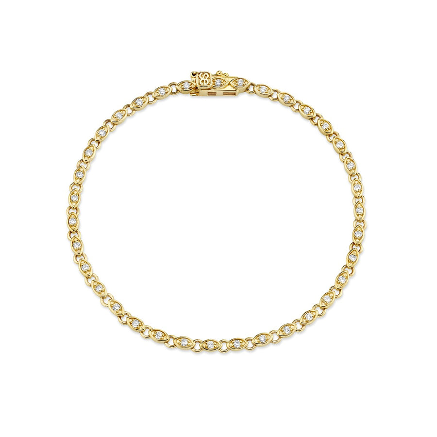 Gold & Diamond Marquise Eye Eternity Bracelet - Sydney Evan Fine Jewelry