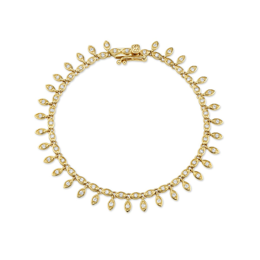 Gold & Diamond Marquise Eye Eternity Fringe Bracelet - Sydney Evan Fine Jewelry