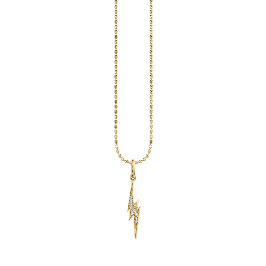 Gold & Diamond Small Lightning Bolt Charm - Sydney Evan Fine Jewelry