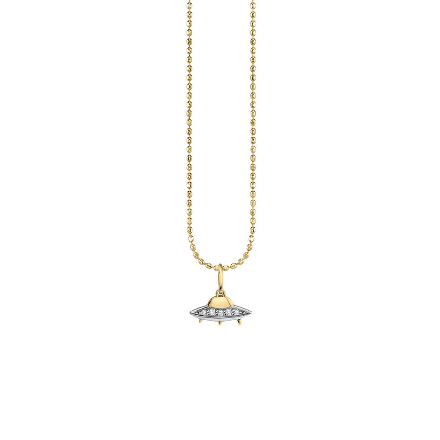 Gold & Diamond Flying Saucer Charm - Sydney Evan Fine Jewelry
