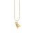 Kids Collection Gold & Diamond Rocket Charm Necklace