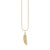 Gold & Diamond Small Feather Charm