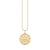 Gold & Diamond Small Luck Coin with Rays Charm