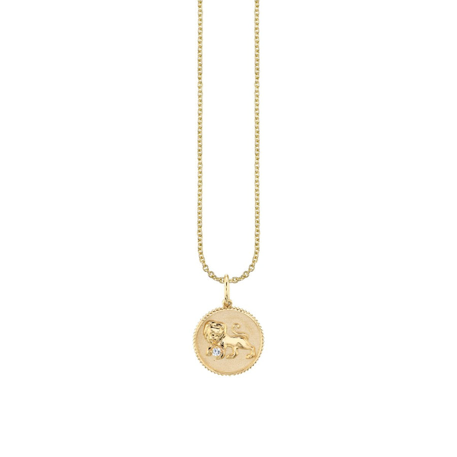 Shop Sydney Evan 14k Gold & Diamond Leo Zodiac Medallion