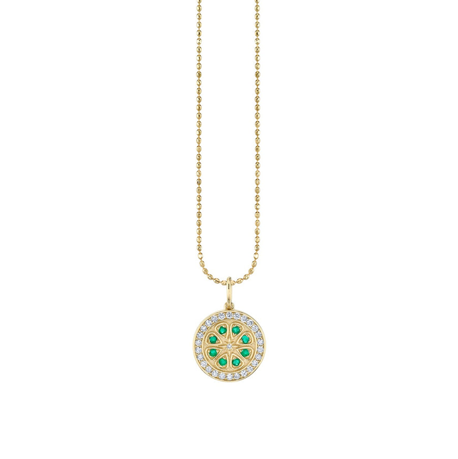 Gold & Diamond Lime Slice Charm - Sydney Evan Fine Jewelry