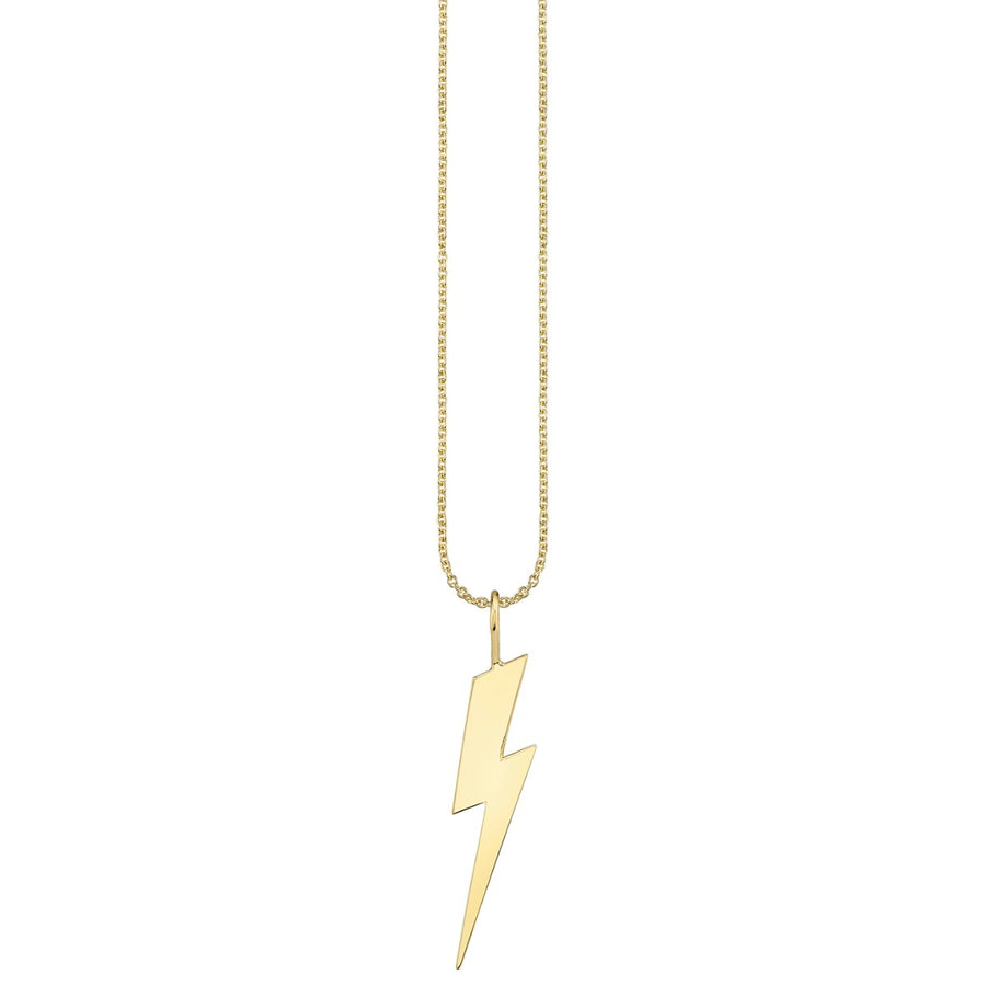 Pure Gold Large Lightning Bolt Charm - Sydney Evan Fine Jewelry