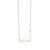 Gold Plated Sterling Silver Believe Necklace with Bezel Set Diamond