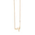 Gold Plated Sterling Silver WTF Necklace with Bezel Set Diamond