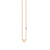 Gold Plated Sterling Silver Heart Necklace with Bezel Set Diamond