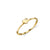 Gold Plated Sterling Silver Heart Ring With Bezel Set Diamond