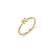 Gold Plated Sterling Silver Butterfly Ring With Bezel Set Diamond