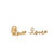 Gold Plated Sterling Silver Love Stud Earrings
