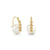 Gold & Diamond Tiny Daisy Pearl Earrings