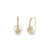 Gold & Diamond Clam Shell Pearl Earrings