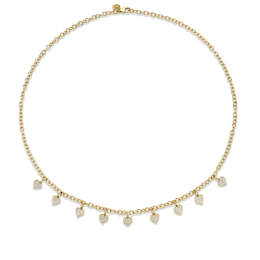 Gold & Diamond Multi-Heart Necklace - Sydney Evan Fine Jewelry