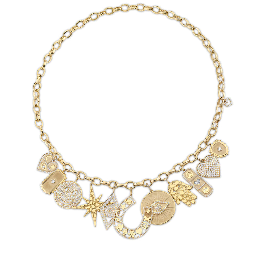 Sydney Evan | Shop Sydney Evan 14K Gold & Diamond Multi-Charm Necklace