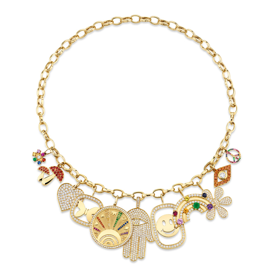 Gold & Diamond Psychedelic Grooves Necklace - Sydney Evan Fine Jewelry