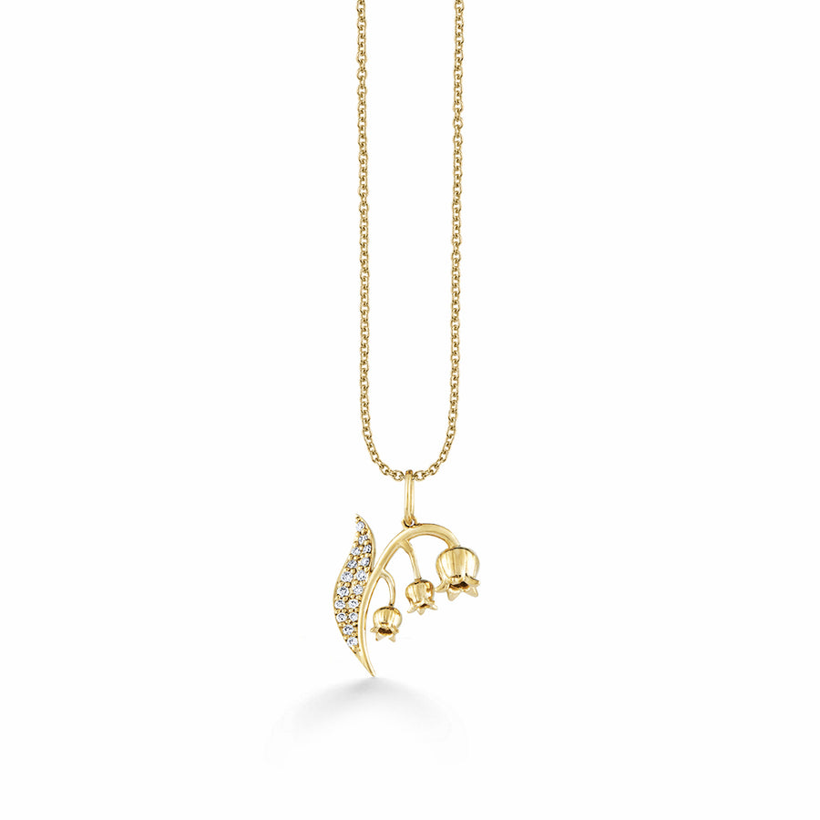 Gold & Diamond Lily Of The Valley Charm - Sydney Evan Fine Jewelry